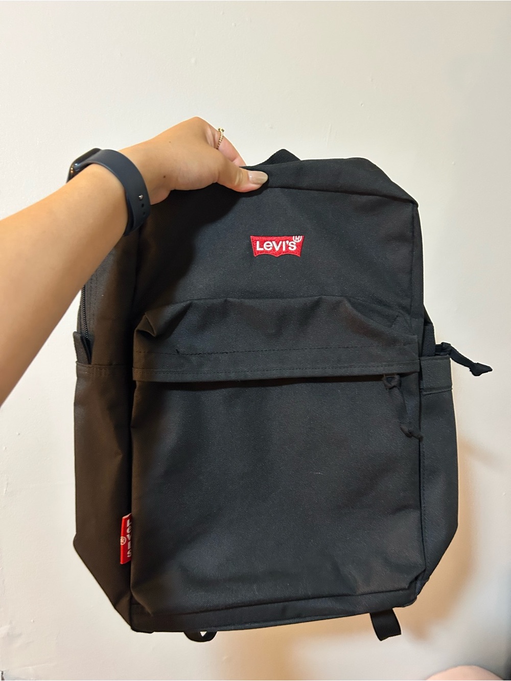 Levi's Black Backpack with Red Logo - Casual Daypack